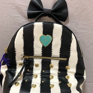 Betsy Johnson mini backpack purse
